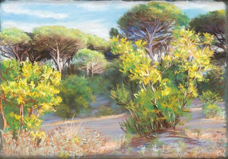 LUCE BALLA
(Roma 1904 - 1994)
, Pineta di Castel Fusano 1950