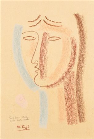 MARIO TOZZI
(Fossombrone 1895 - Saint-Jean-di-Gard 1979)
, Testina con frangetta 1977