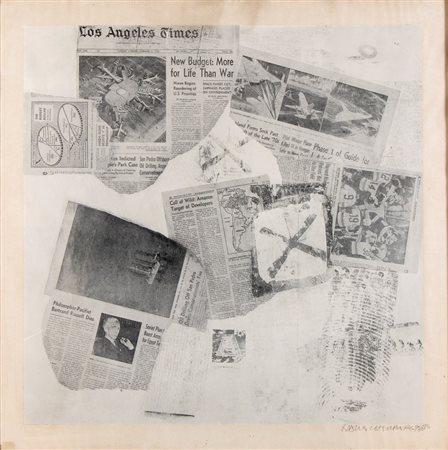 ROBERT RAUSCHENBERG
(Port Arthur 1925 - Captiva Island 2008)
, Features from Currents 1970