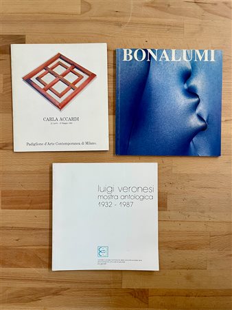 CARLA ACCARDI, AGOSTINO BONALUMI E LUIGI VERONESI - Lotto unico di 3 cataloghi