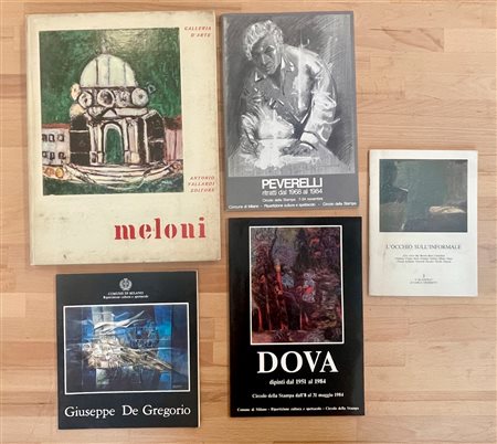 ARTISTI ITALIANI DEL DOPOGUERRA - Lotto unico di 5 cataloghi