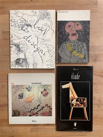 ENRICO BAJ - Lotto unico di 4 cataloghi