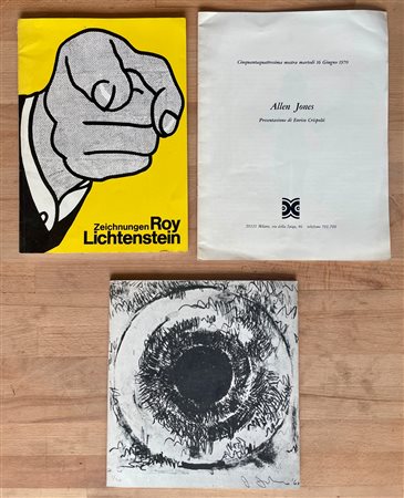 ROY LICHTENSTEIN, JASPER JOHNS E ALLEN JONES - Lotto unico di 3 cataloghi