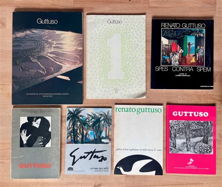 RENATO GUTTUSO - Lotto unico di 7 cataloghi