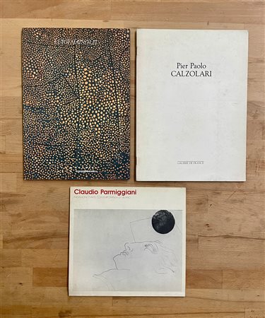 PIER PAOLO CALZOLARI, LUIGI MAINOLFI E CLAUDIO PARMIGGIANI - Lotto unico di 3 cataloghi