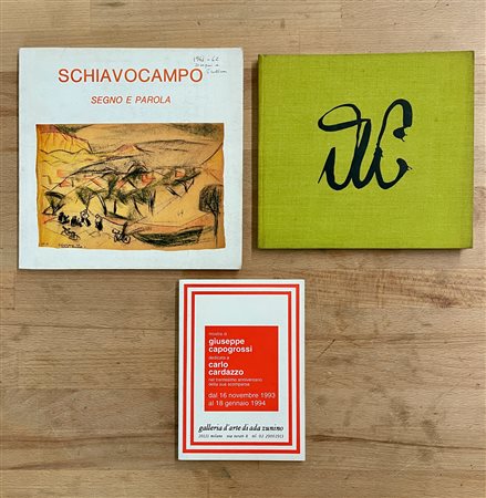 ARTURO CARMASSI, GIUSEPPE CAPOGROSSI E PAOLO SCHIAVOCAMPO - Lotto unico di 3 cataloghi