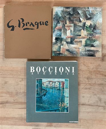 GEORGES BRAQUE E UMBERTO BOCCIONI - Lotto unico di 3 cataloghi