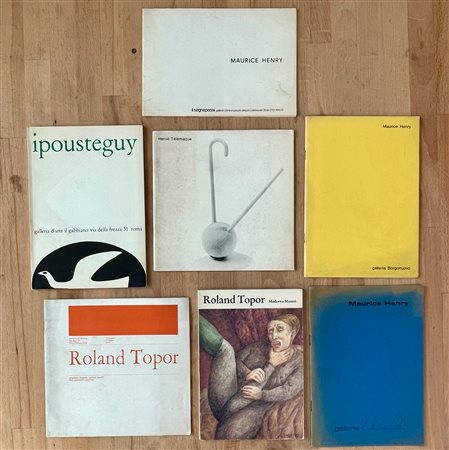 ROLAND TOPOR E MAURICE HENRY - Lotto unico di 7 cataloghi