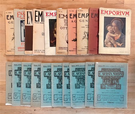 EMPORIUM E L'ARTISTA MODERNO - Lotto unico di numerosi numeri delle omonime riviste