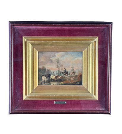 Dipinto olio su tela, periodo XX secolo scuola italiana raffigurante...