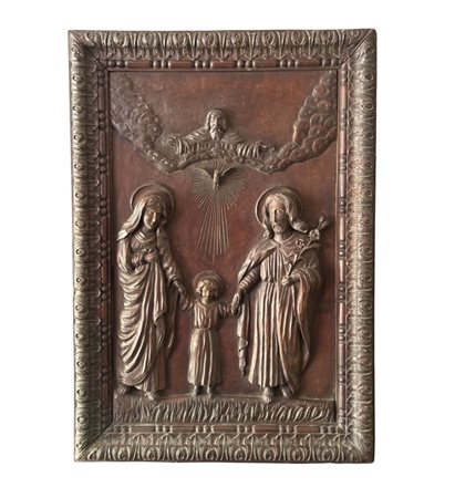 Scultura in legno intagliato a mano, periodo XIX secolo, raffigurante Scena...