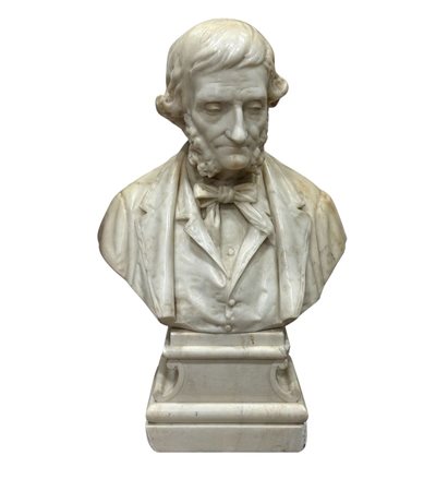 Scultura in marmo, periodo XIX secolo raffigurante Busto di personaggio...