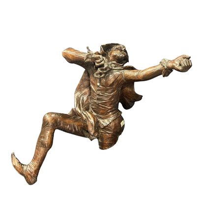 Scultura in legno, periodo XIX/XX secolo, raffigurante Personaggio maschile...