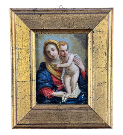 Dipinto miniatura lastra Rame, periodo XVIII secolo scuola italiana...