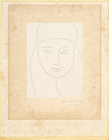 HENRI MATISSE "Una religieuse ŕ l'expression candide" 1945
acquaforte su carta C