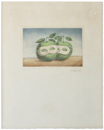 RENČ MAGRITTE "Le prętre Marié" 1968
acquaforte a colori
cm 34x28
Numerata 85/15