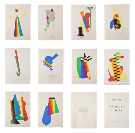 Man Ray "Revolving doors" 1972
dieci pochoir a colori su carta Japon
cm 63x45
Tu