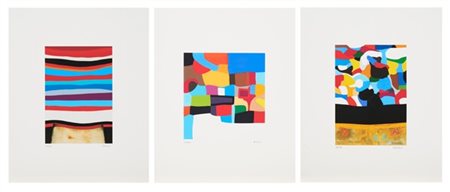 Alberto Burri "Trittico D" 1973 - 76
serie di tre serigrafie a colori
cm 43x35
F