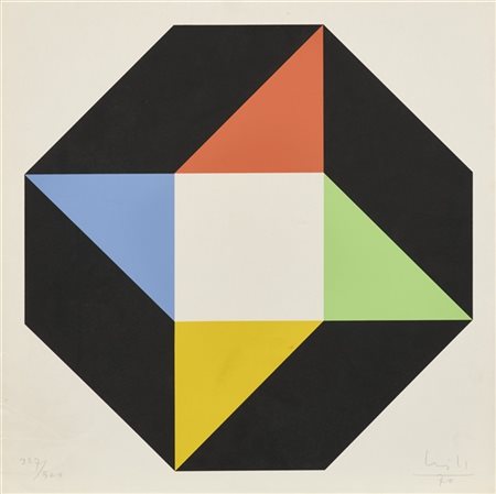 MAX BILL "Octagon" 1970
serigrafia a colori
cm 50x50
Firmata e numerata 227/300