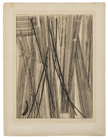 Hans Hartung "G22" 1953
acquaforte e acquatinta su carta Arches
(lastra cm 51,5x