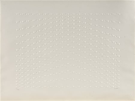 ENRICO CASTELLANI "Superficie bianca" 1969
impressione a secco
cm 44x59
Firmata