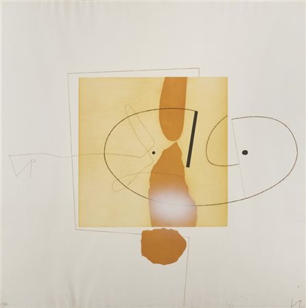 VICTOR PASMORE "The owl of Minerva" 1978
acquatinta e acquaforte
cm 97x97
Firmat