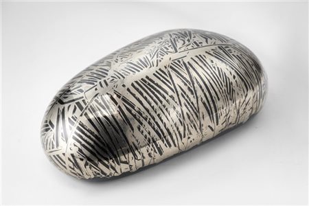 Emilio Scanavino "Pane" 
multiplo scultura in ceramica serigrafata (argento)
cm