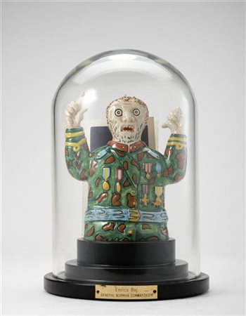 Enrico Baj "Il generale Norman Schwarzkopf (detto l'Orso del deserto)" 
ceramica