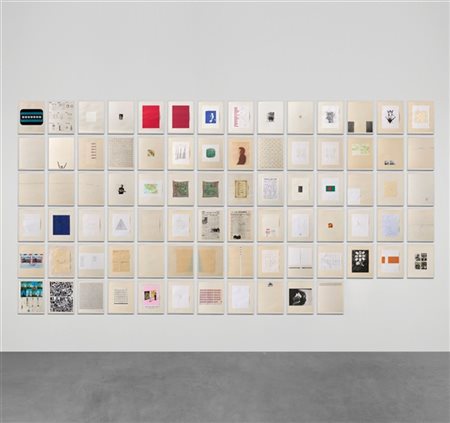 ALIGHIERO BOETTI "Insicuro Noncurante" 1975 - 1976
portfolio completo di 81 tavo