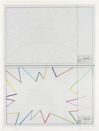 Shusaku Arakawa "The old story (explosion)" 1967
serigrafia a colori
cm 89x68,5