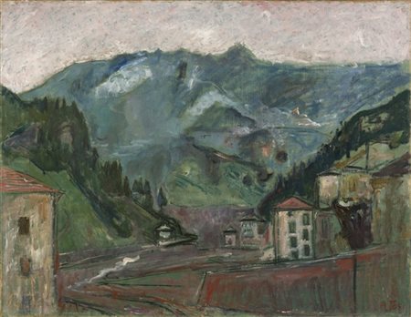 Arturo Tosi "Dezzo piovoso" 1924
olio su tela
cm 70x90,5
Firmato in basso a dest