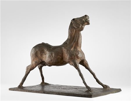 Bruno Cassinari "Cavallo" 1977
bronzo
cm 50x64,5x36,3
Firmato e numerato 3/4 sul