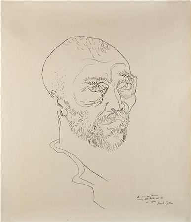 Renato Guttuso "Van Gogh" 1978
china e matita su cartoncino
cm 68x58,5
Firmato,