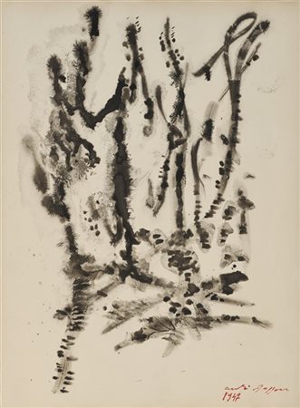 André Masson "Le Verdon" 1957
inchiostro su carta
cm 63,7x47
Firmato e datato 19