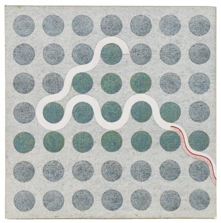 Carlo Nangeroni "Senza titolo" 1967
olio su tela applicata su tavola
cm 24x24
Fi