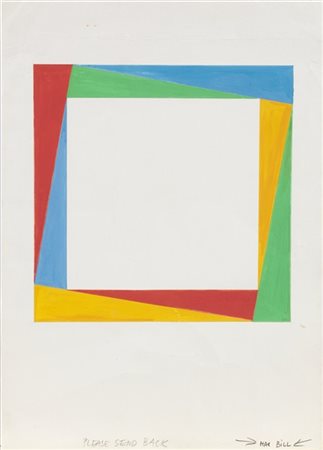 MAX BILL "Bozzetto per grafica" 
tempera su carta
cm 35x25

Provenienza
Collezio