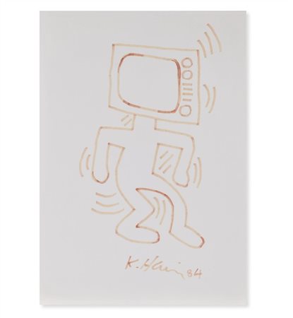 Keith Haring "Senza titolo" 1984
pennarello su carta
cm 70x50
Firmato e datato 8