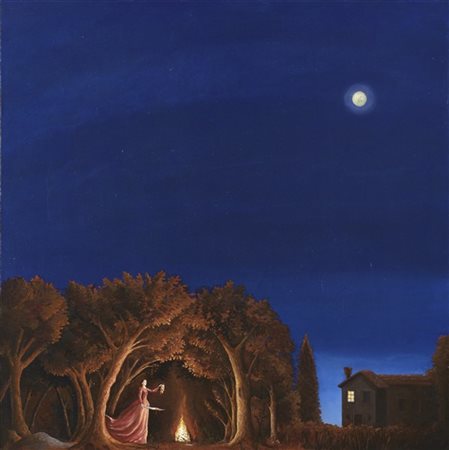 Vanni Cuoghi "Judith" 2019
acrilico e olio su tela
cm 80x80
Firmato, titolato e