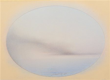 Piero Guccione "Verso Oriente, invisibile e leggero" 2001
pastello su carta
cm 2