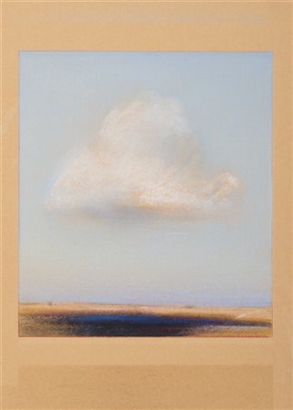Piero Guccione "Grande nuvola sul paesaggio" 2004
pastello su carta
cm 19,4x17
c