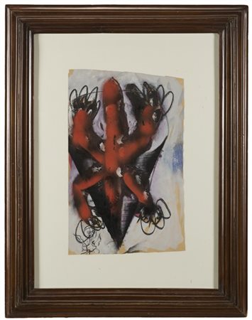 MARIO MERZ "Senza titolo" 1979
carboncino, smalto e tempera su carta
cm 52x33

P