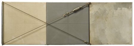 Gianfranco Pardi "Architettura" 1975
acrilico su tela, lastre in metallo e tiran