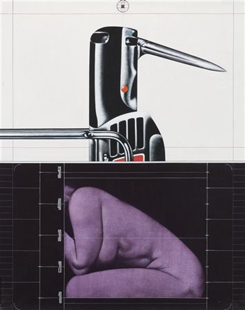 Sergio Sarri "Per analisi" 1972
acrilico su tela
cm 100x80
Firmato, titolato e d