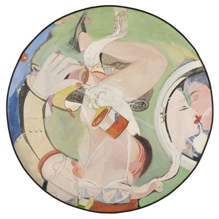 Silvio Pasotti "Vertigine" 1964-1965
olio su tela
diam. cm 70
Firmato, titolato