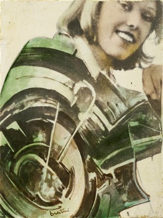 Gianni Bertini "Senza titolo" 1976
anilina e riporto fotografico su tela emulsio