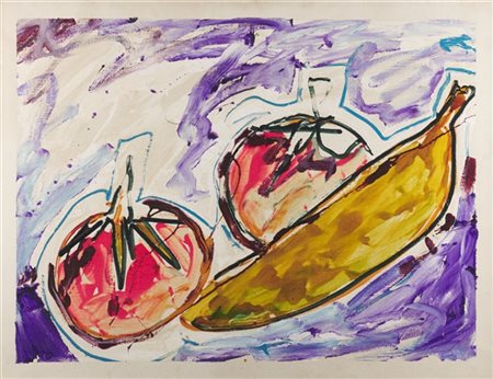 Mario Schifano "Senza titolo" 1982
smalto e acrilico su tela
cm 89x116
Firmato e