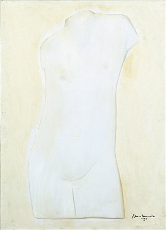 TRAMONTIN GIANFRANCO Venezia 1931 Nudo 1992 calco in gesso 69x50 firma e data...