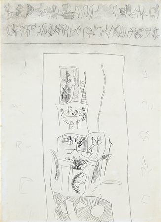 LICATA RICCARDO Torino 1929 - Venezia 2014 senza titolo 1962 tecnica mista su...