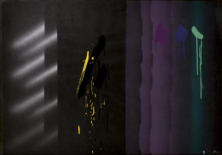 FINZI ENNIO Venezia 1931 senza titolo tempera su carta 70x100 firma in basso...