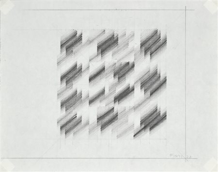 FINZI ENNIO Venezia 1931 senza titolo 1977 tecnica mista su carta 22x28 firma...